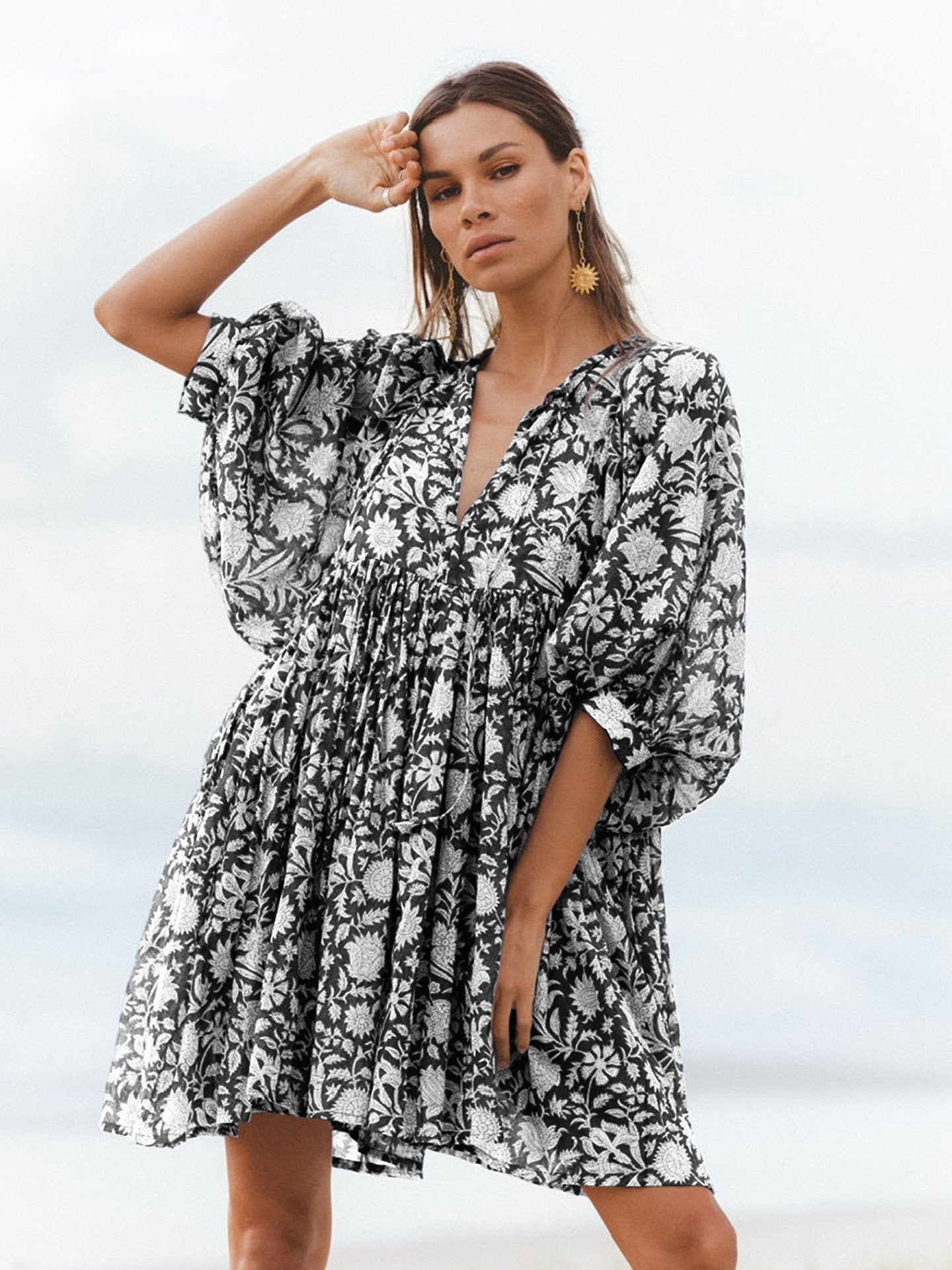 Women Oversized Floral Dresses