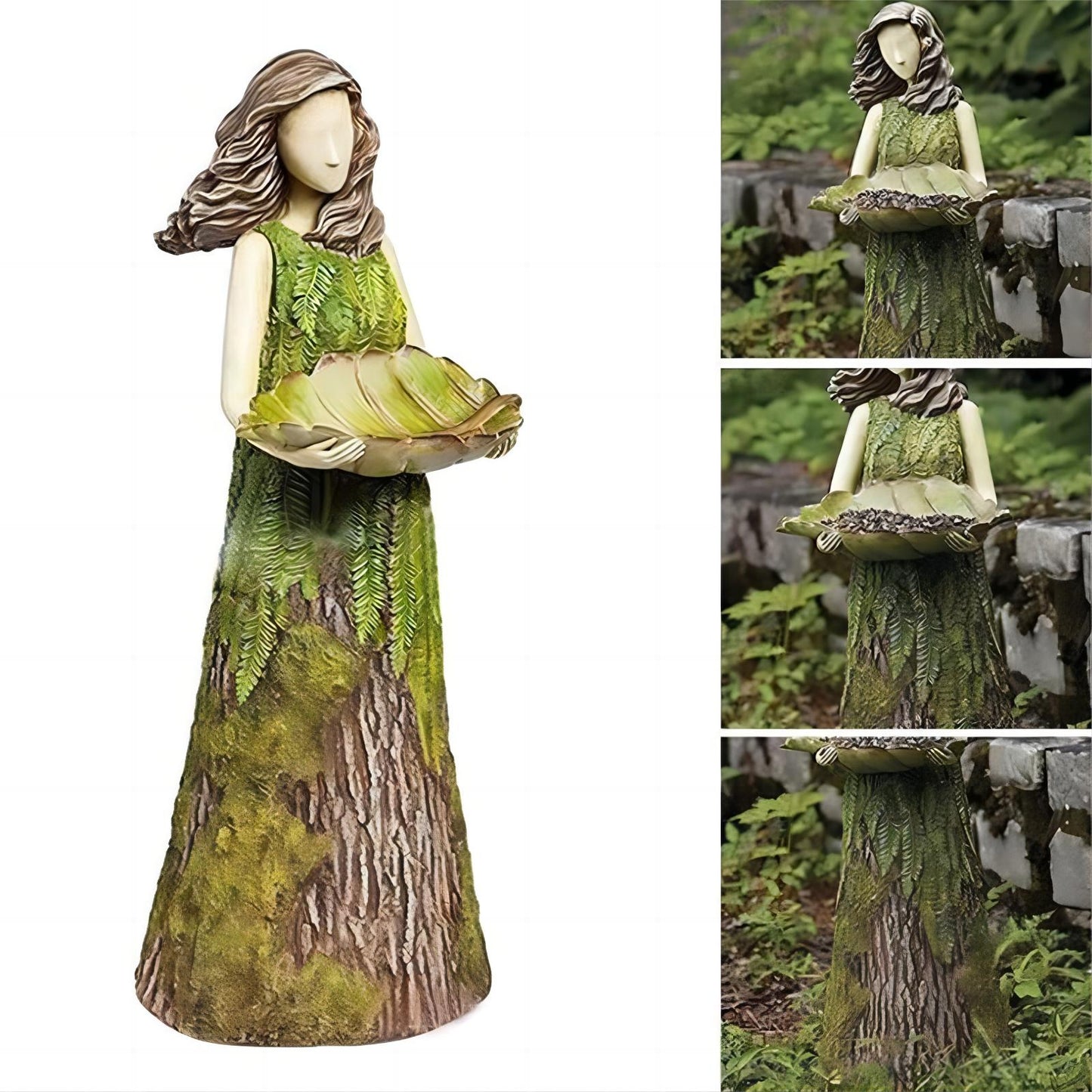 ( 💐🔥 Purchase 2 free birds 1) Forest Girl Bird Feeder - Bird Feeder Fairy Statue