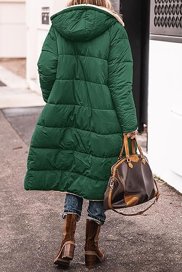 🔥Winter Women's Long Fleece Parka - Reversible Thermal Warm Windproof