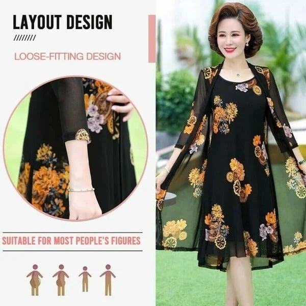 🔥Womens Floral Print Dress Set