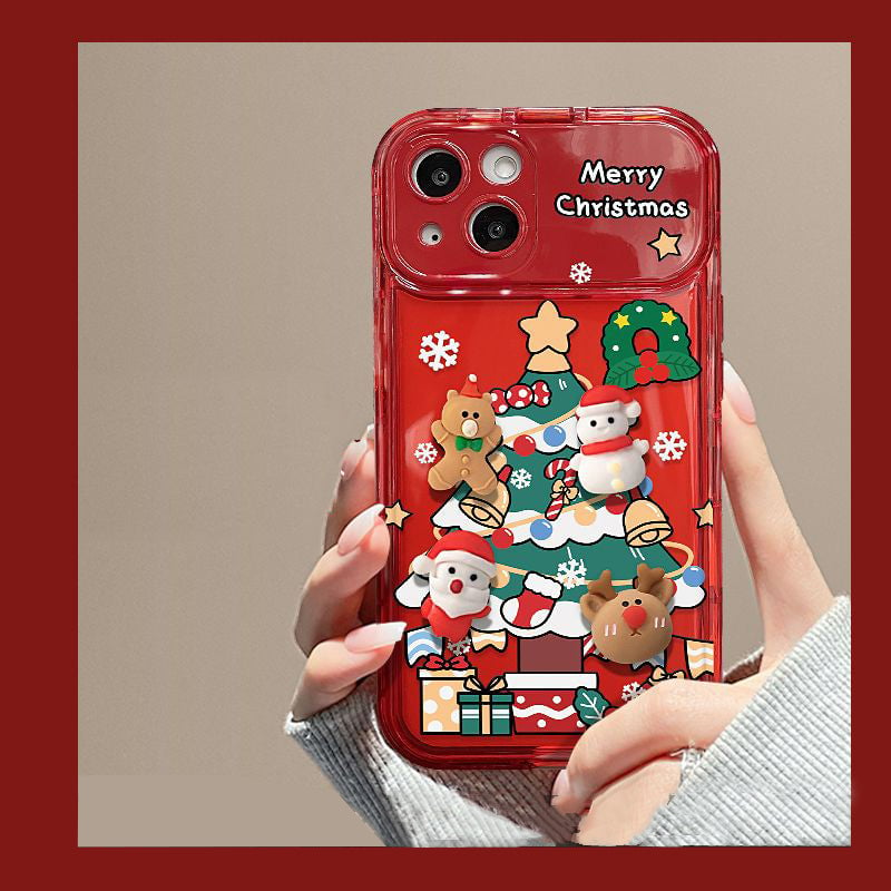 🎄Christmas Hot Sale 49% OFF🔥Christmas Tree Pendant Flip Mirror Case Cover For iPhone