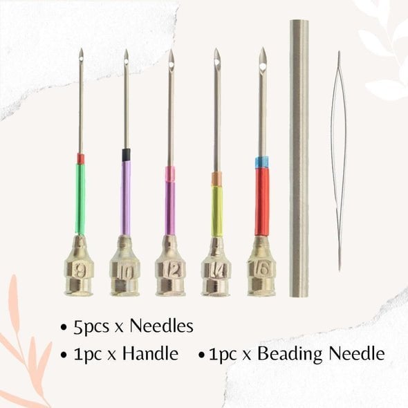 🥳🥳🥳SUMMER Hot Sale 40% OFF-Easy Stitch Embroidery Stitching Punch Needles Set-BUY 3 SETS GET 1 SETS FREE NOW!