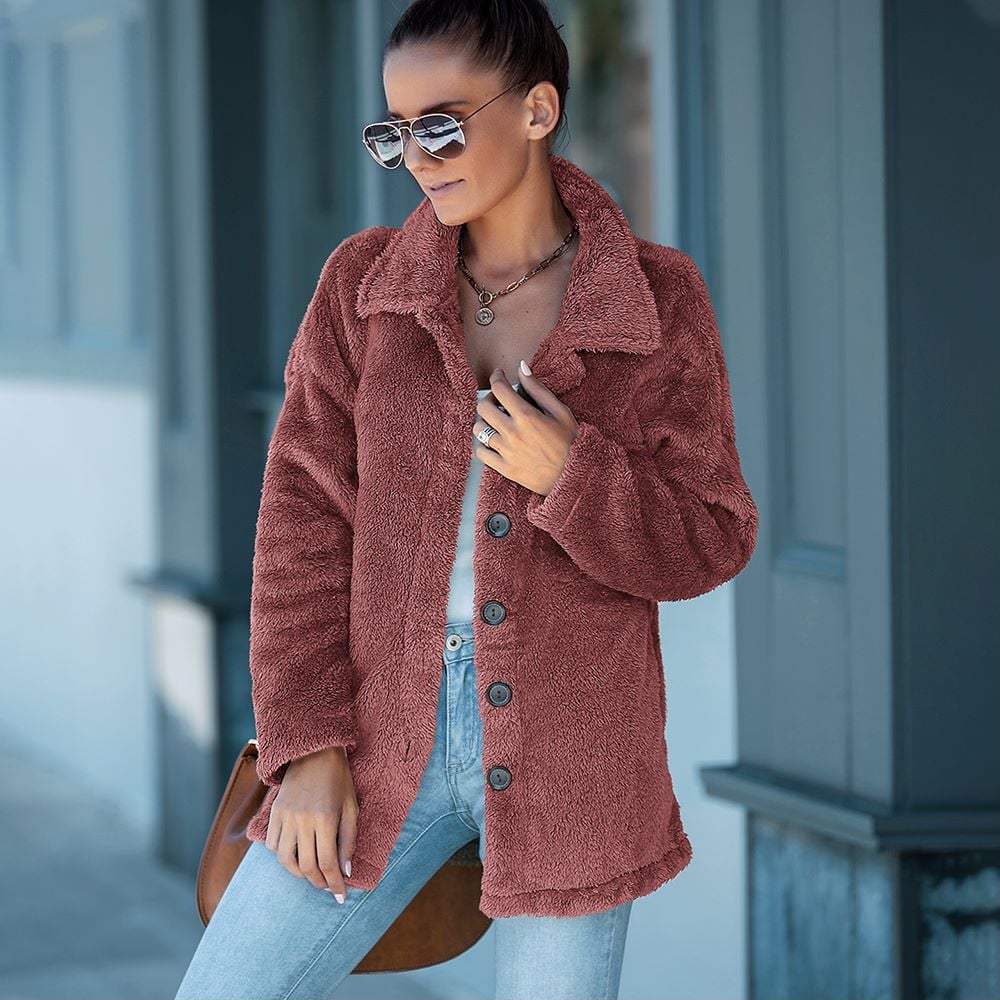 Women's Winter Long Sleeve Sherpa Jacket