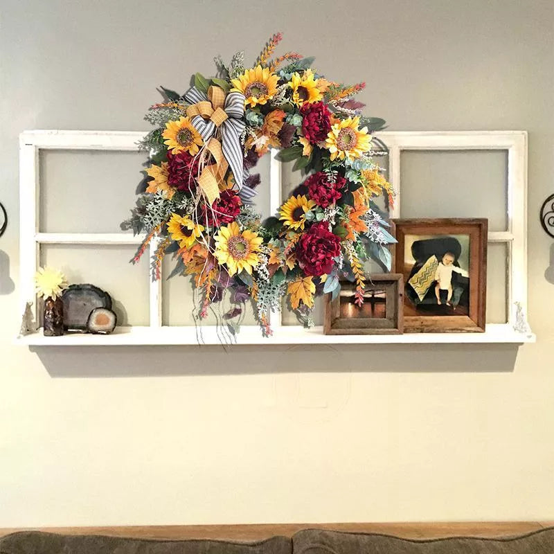 Sunflower Fall Wreath-Country French Wreath