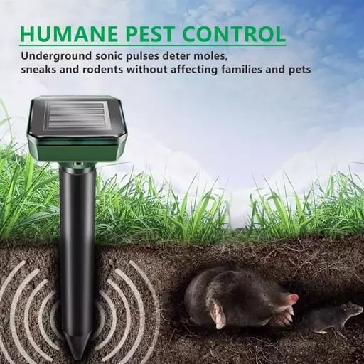 Solar Power Ultrasonic Sonic Mouse Mole Snakes Pest Rodent Repeller