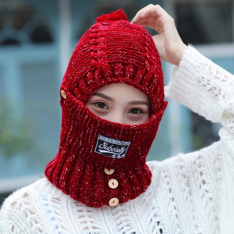 (🔥HOT SALE NOW-48% OFF) 2 in 1 Mask Scarf Knitted Hat