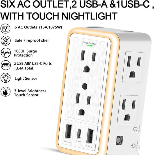 ✨LAST DAY ONLY 49% OFF🔥 Multi Plug Outlet Surge Protector