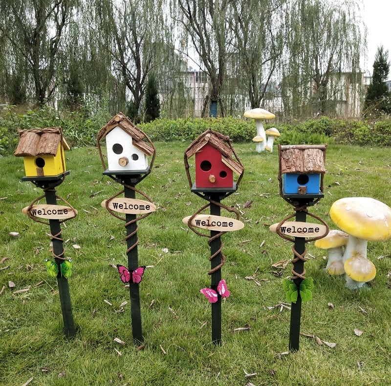 💥WOODEN ART💥Birdhouse Garden Decor