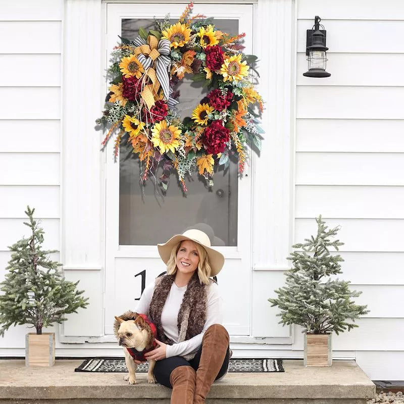 Sunflower Fall Wreath-Country French Wreath