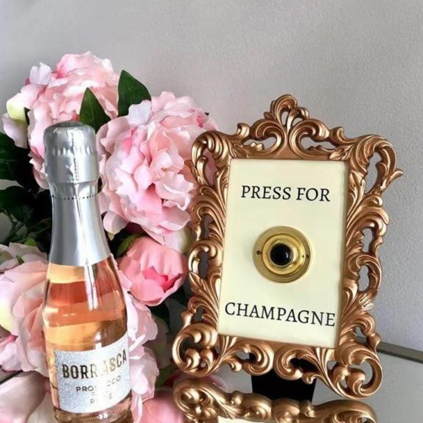 Press For Champagne handmade bell sign decor