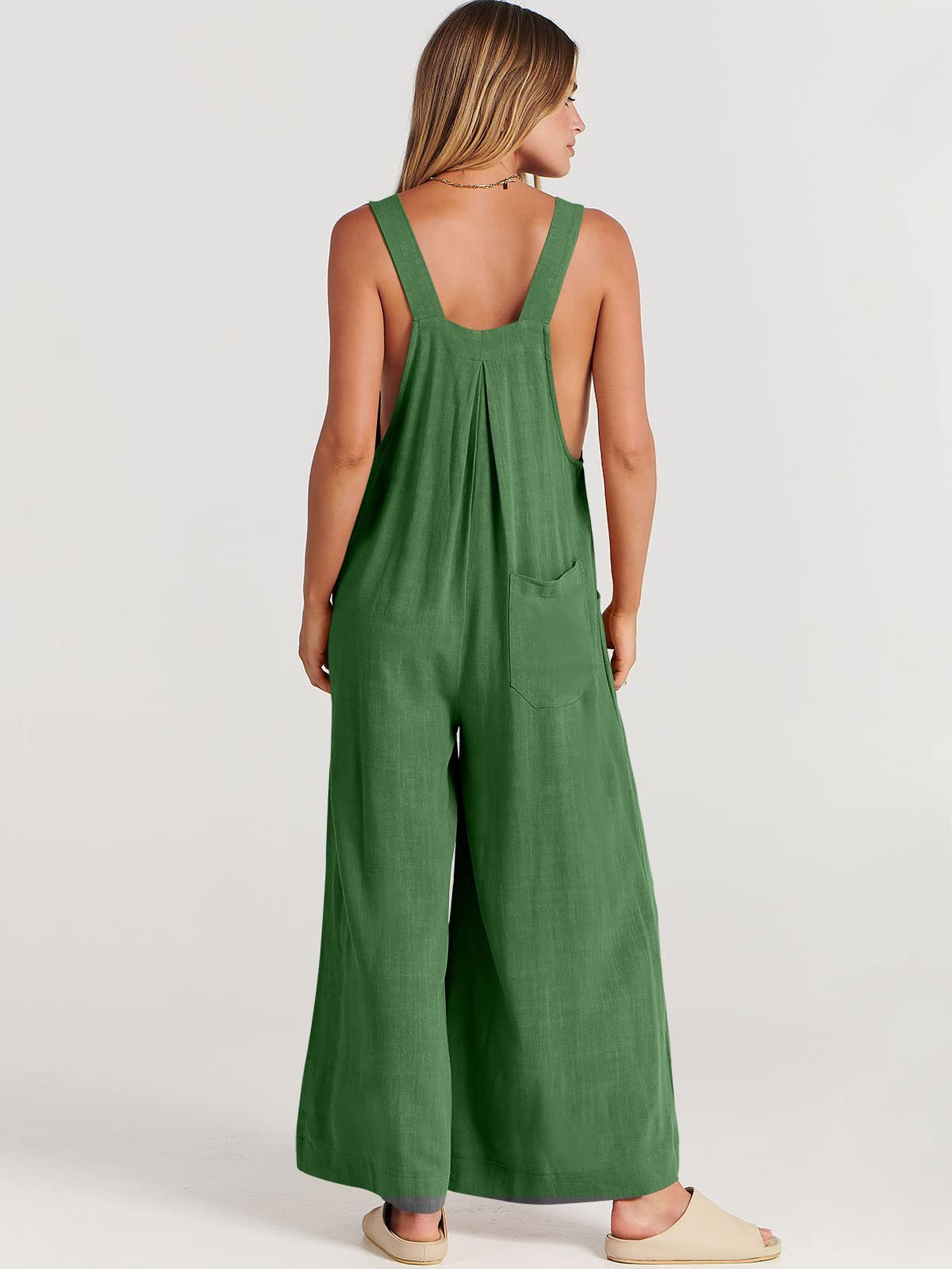 Plus Size Wide Leg Overalls Jumpsuit (Buy 2 Free Shipping)