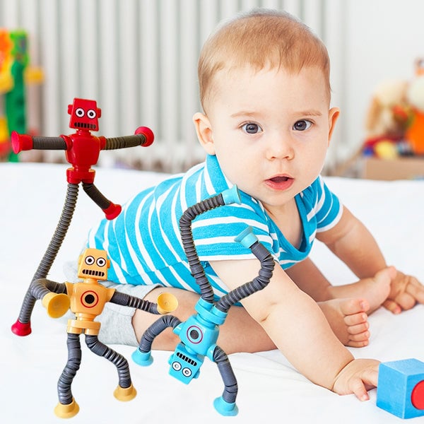 Telescopic suction cup giraffe toy