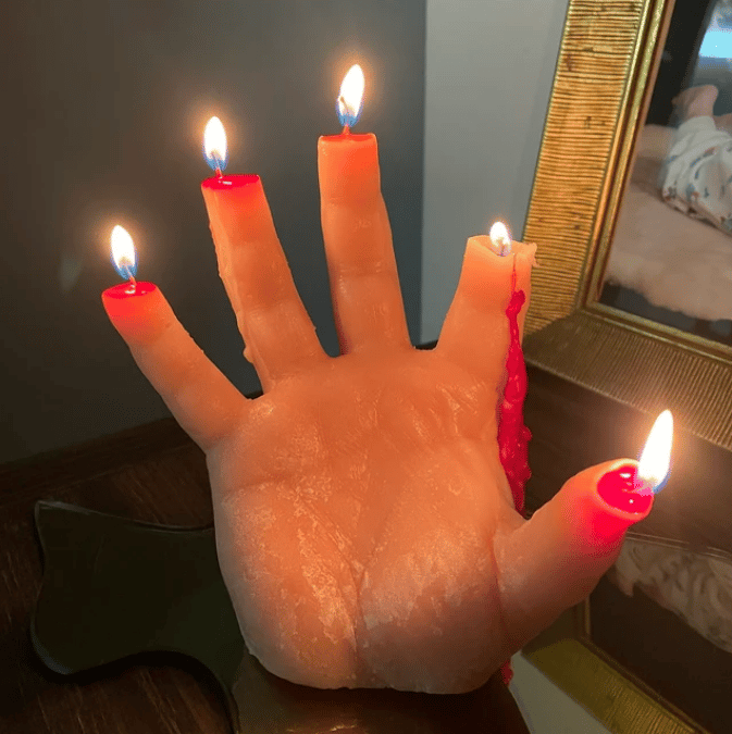 🔥HOT SALE LIMITED 50% OFF🔥Bleeding Hand Halloween Candle