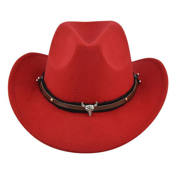 Solid Color Western Cowboy Woolen Jazz Hat