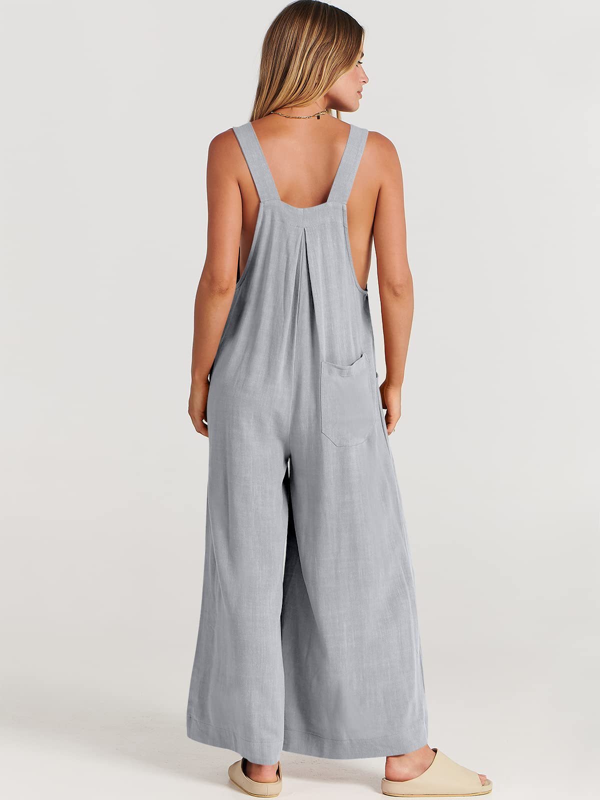 Plus Size Wide Leg Overalls Jumpsuit (Buy 2 Free Shipping)