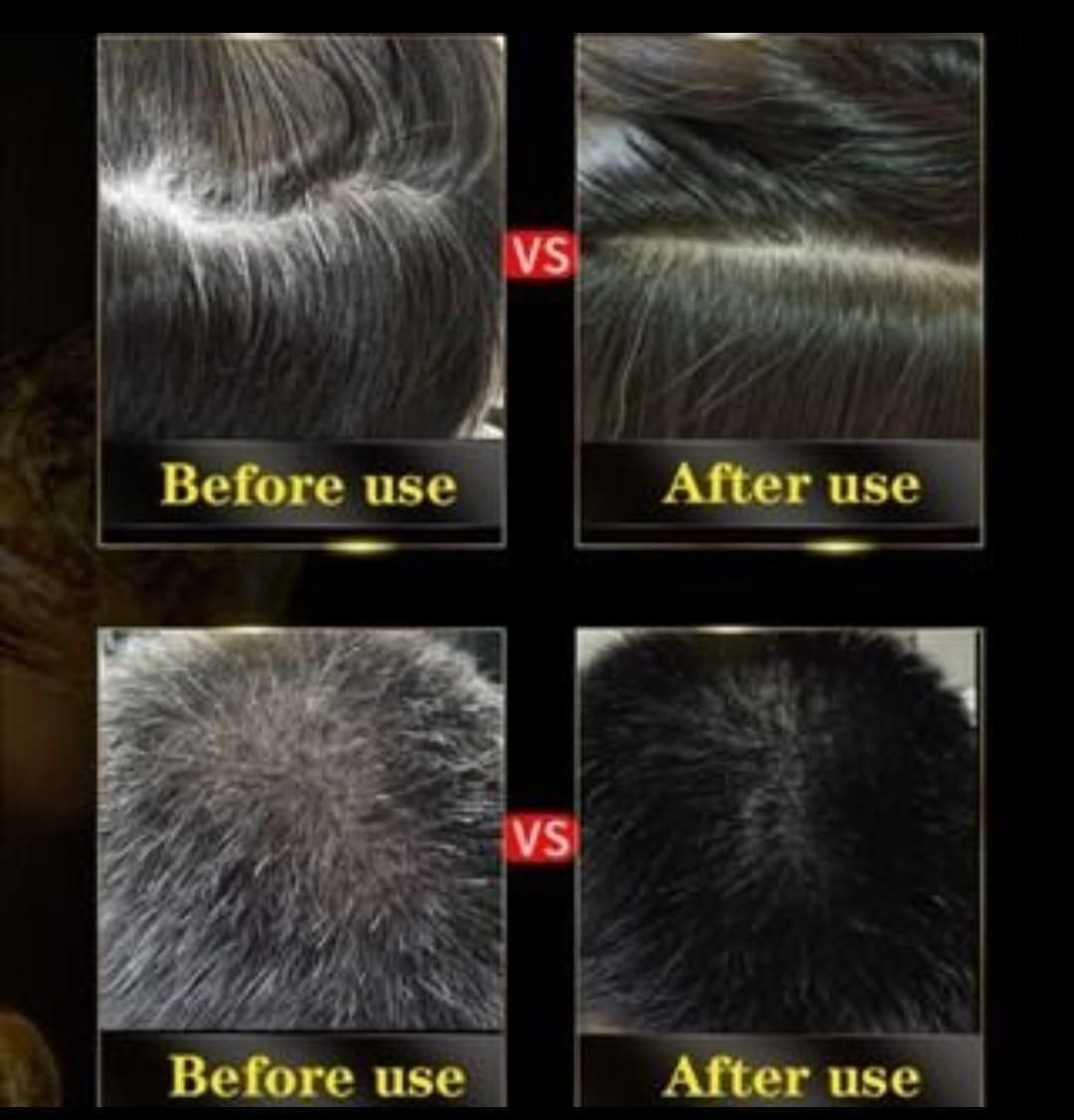 Black Hair DYE Shampoo 3 In 1 BUY 2 GET 1 FREE with Money Back Guarantee