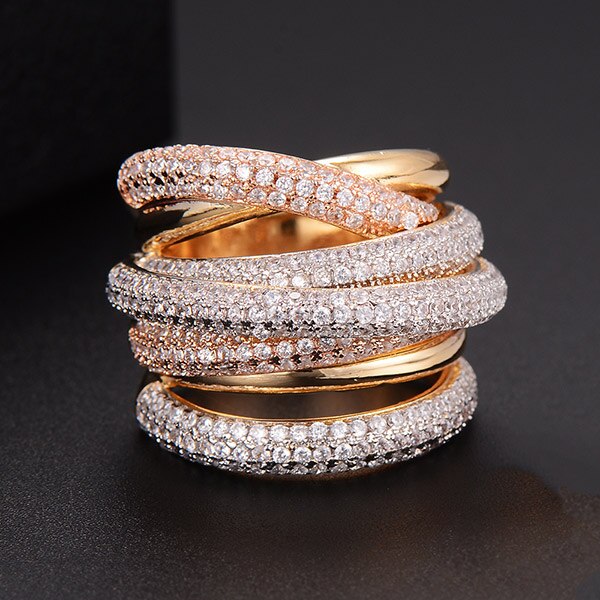 Monaco Design Luxury Statement Stackable Ring For Women