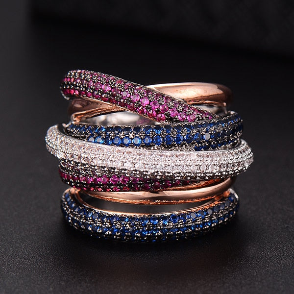 Monaco Design Luxury Statement Stackable Ring For Women