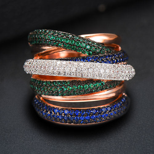 Monaco Design Luxury Statement Stackable Ring For Women