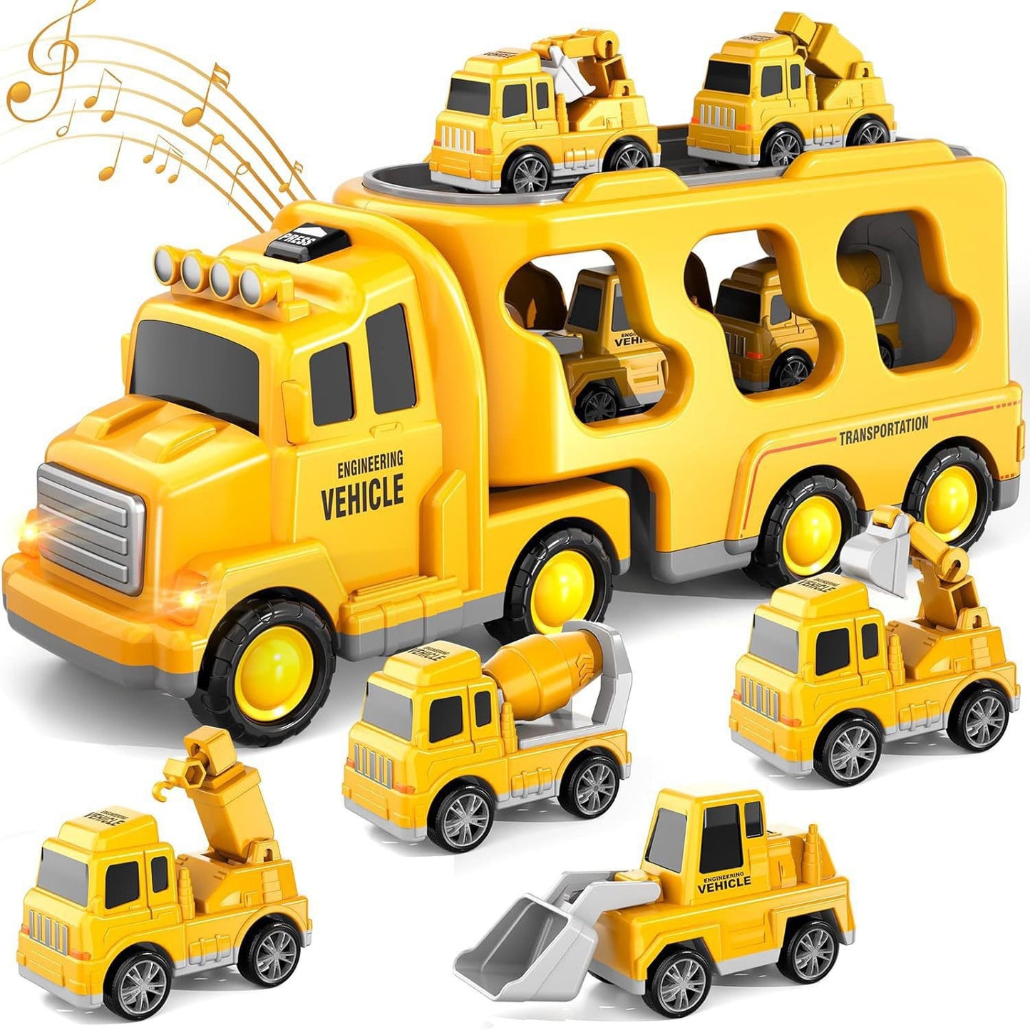 Carrier Truck Toys – Engineering Vehicles Excavator Bulldozer Truck Model Sets Kids Educational Boys For Toys