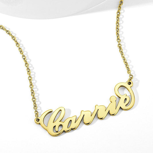 Alloy Plated Carrie Name Necklace  Custom Name Necklace