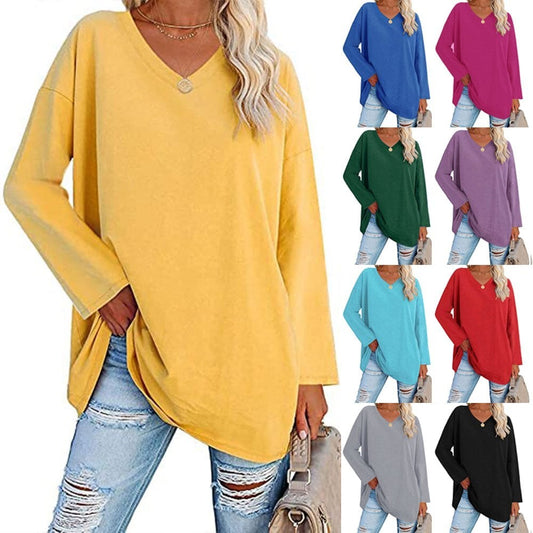 🔥Early Mother's Day Sale - 48% OFF💋Women's loose long sleeve fashion V-neck knit top