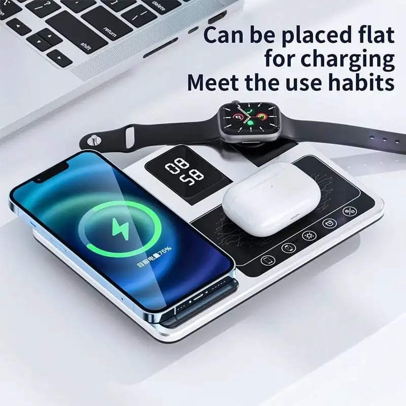 4-in-1 Electric Lifting Multifunctional Wireless Charger 30W Output Power Compatible With Any Device That Supports Wireless Charging