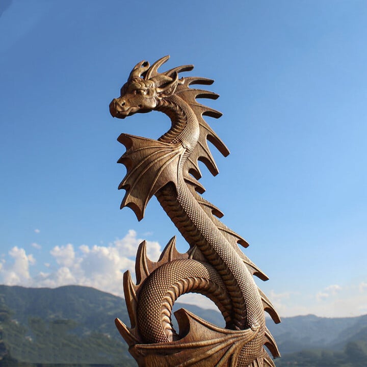 🐲Norse Dragons Wood Carving Wall Art