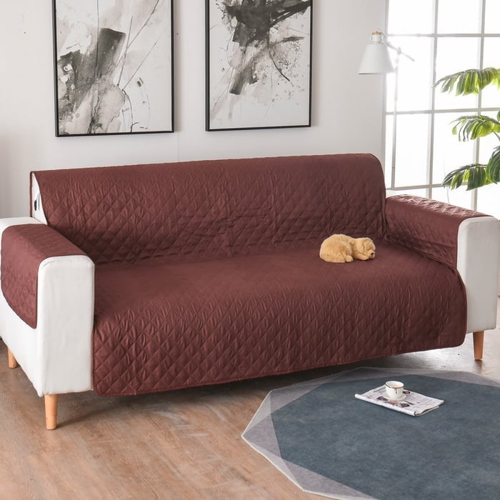 Reversible Quilted 3 Seater Sofa Cover