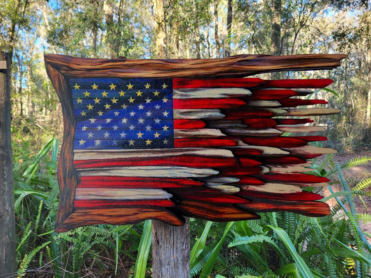 🔥Handmade Honor Flag With Cypress Trim