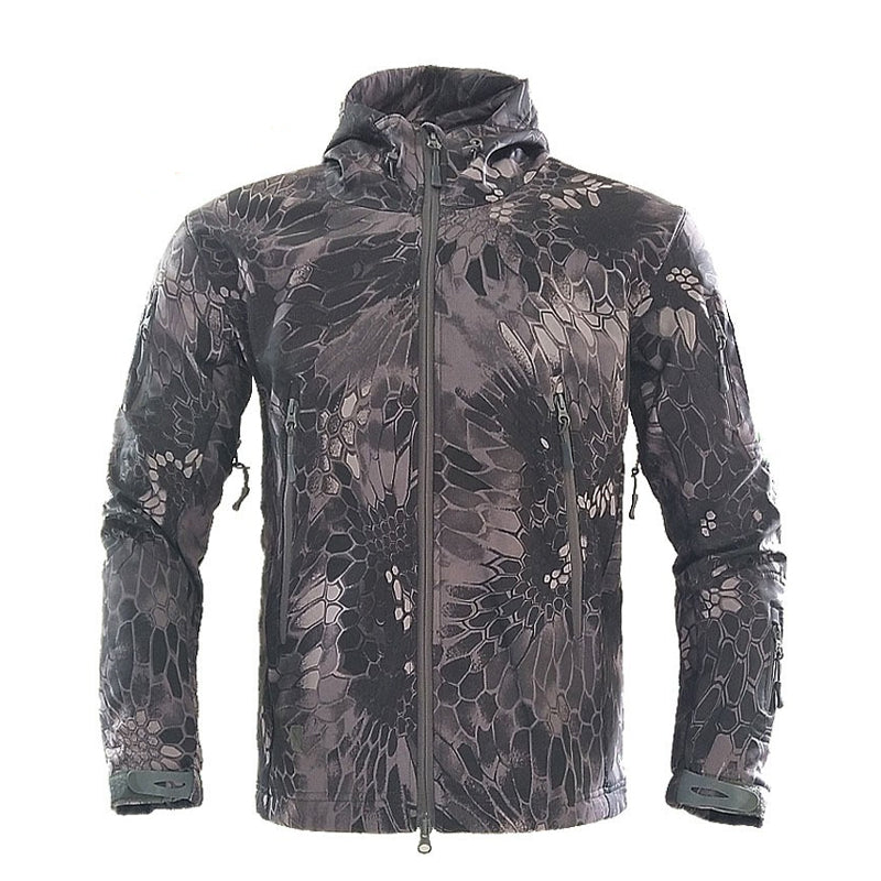 Men's Windproof Waterproof Jacket - Camouflage Hooded Mountaineering Thermal Jacket