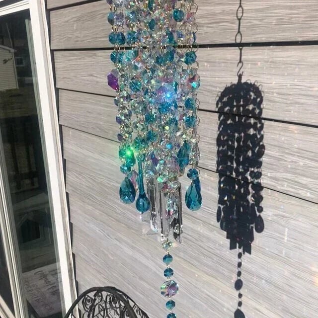 🎊26 Inches Aurora Crystal Glass Wind Chime