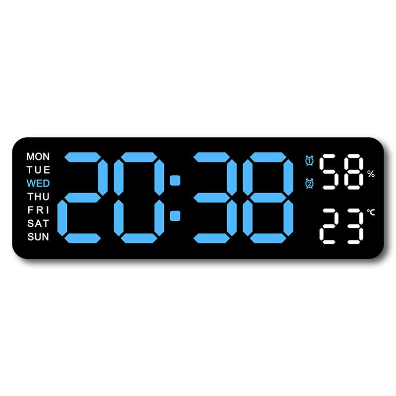 Digital Clock with Temperature, Date, Auto DST, Night Light, Auto Brightness Dimmer