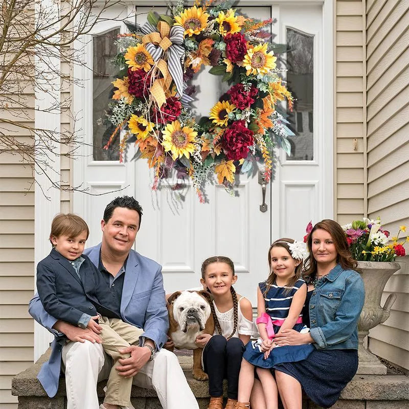 Sunflower Fall Wreath-Country French Wreath