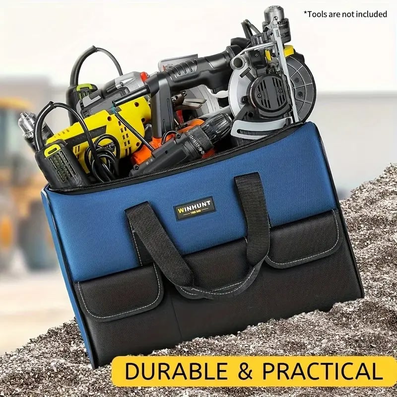 Heavy Duty Tool Bag With Wide Mouth For Tool Storage