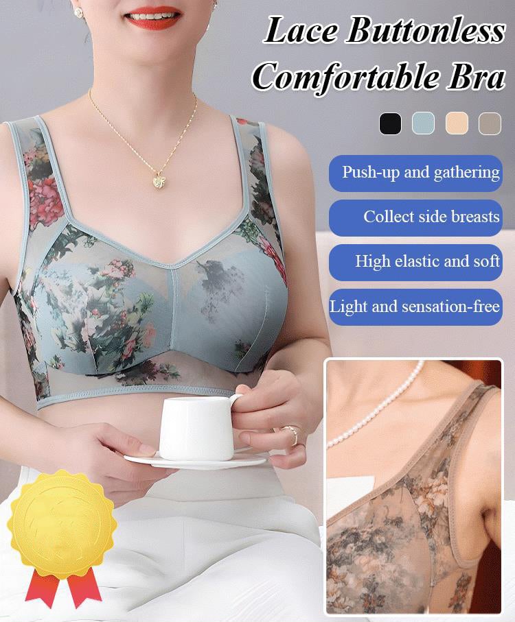 Pointed buttonless comfortable bra