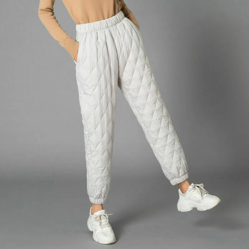 Women Winter Windproof Warm Down Cotton Pants