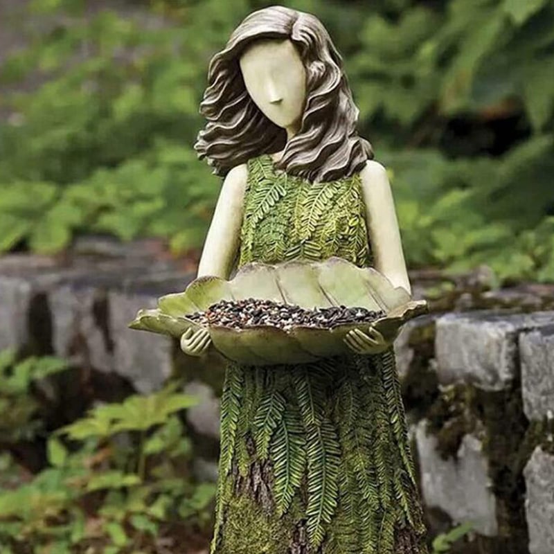 ( 💐🔥 Purchase 2 free birds 1) Forest Girl Bird Feeder - Bird Feeder Fairy Statue