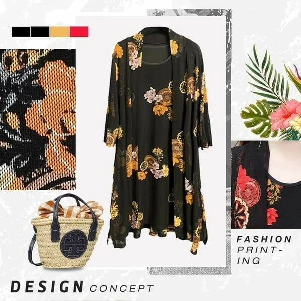 🔥Womens Floral Print Dress Set