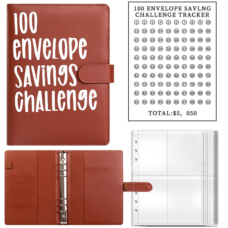 💞 Buy 2  Free Shipping ✉️100 Envelope Challenge Binder🔥Easy And fun Way To Save Almost $5050