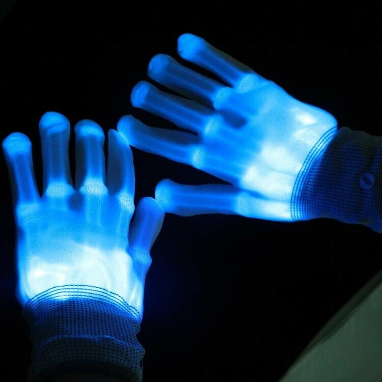 [Halloween gifts] Rainbow fluorescent glowing gloves