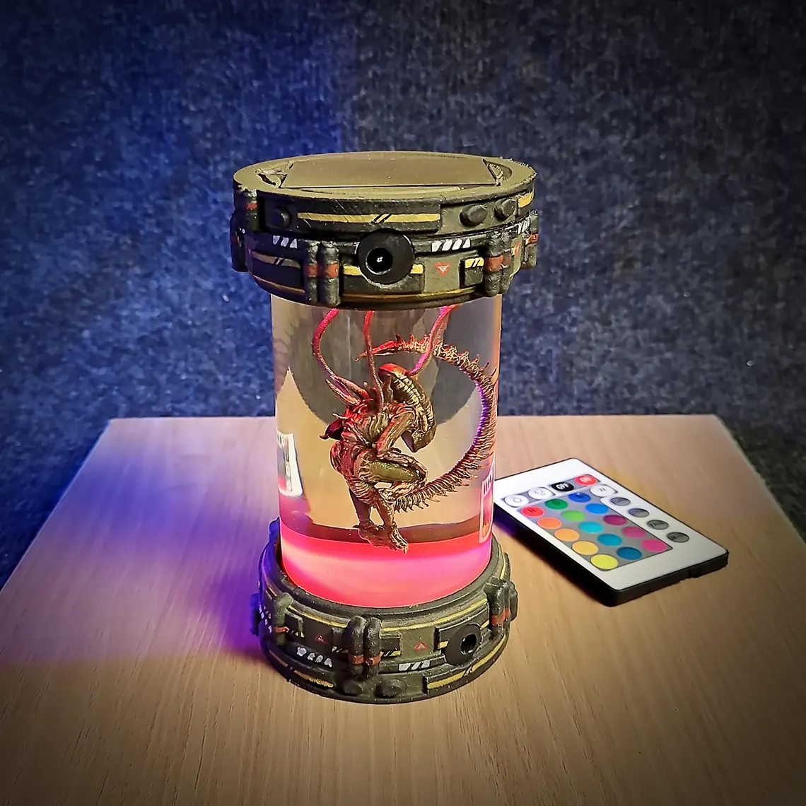 Desktop decorative alien resin lamp