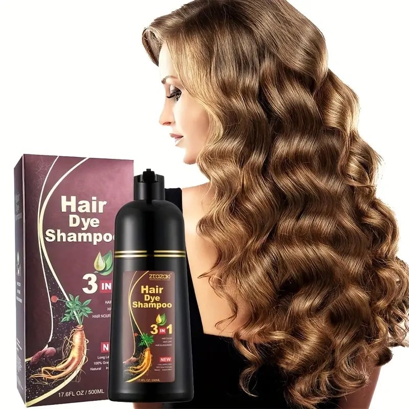 Black Hair DYE Shampoo 3 In 1 BUY 2 GET 1 FREE with Money Back Guarantee