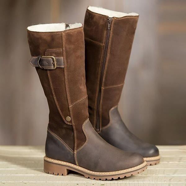 Women's Retro Minimalist Side Zipper Boots