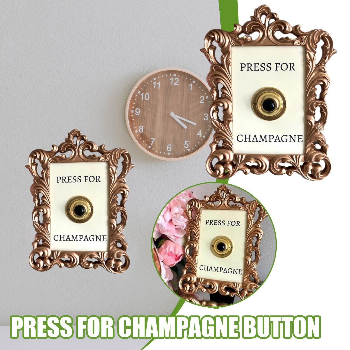 Press For Champagne handmade bell sign decor