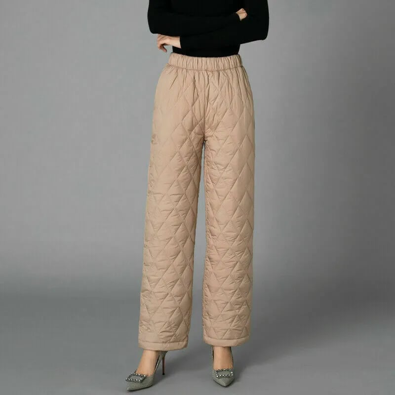 Women Winter Windproof Warm Down Cotton Pants