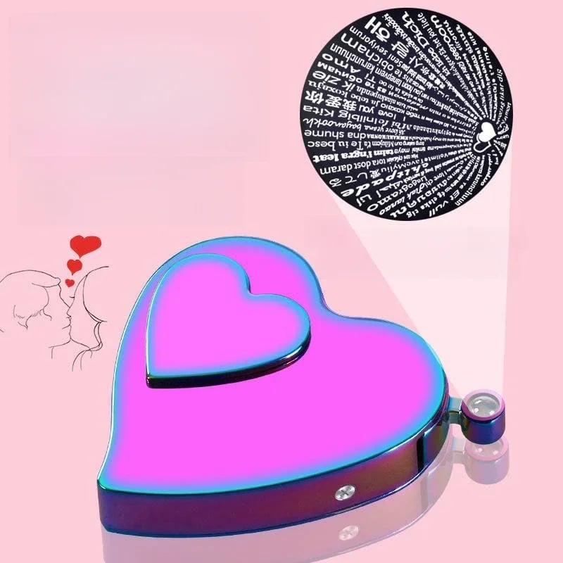 Multipurpose Heart-Shaped Electric and Gas Lighter