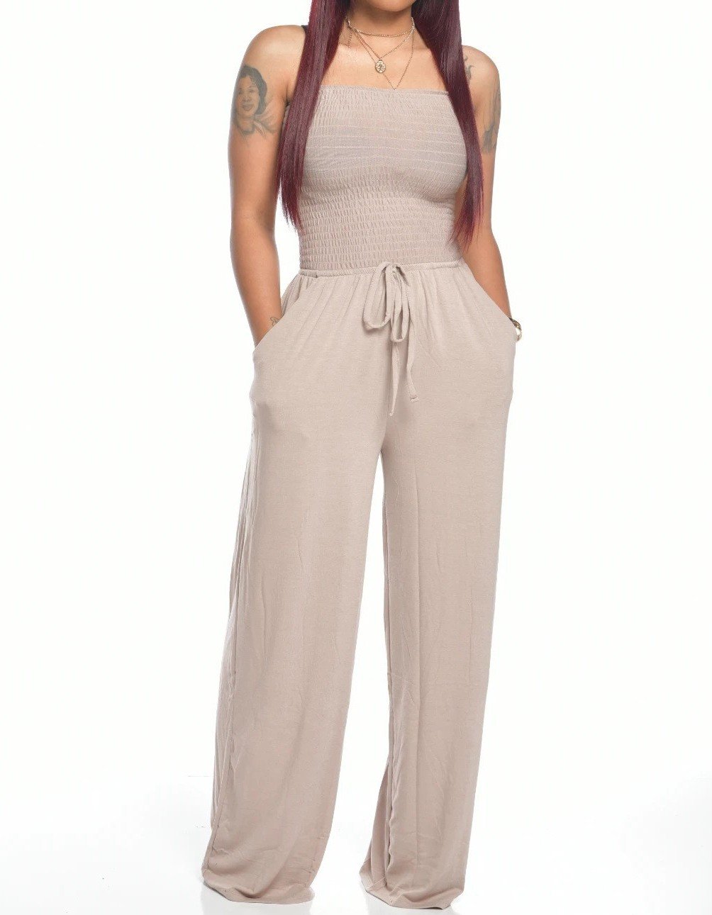 Newest Strapless Waist Jumpsuit