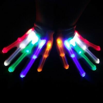 [Halloween gifts] Rainbow fluorescent glowing gloves