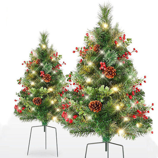 pre-lit artificial christmas tree feel real urn filler